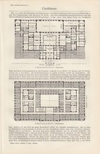Lithograph 1905: Inns. City Kaiserhof Berlin Architecture Hotel
