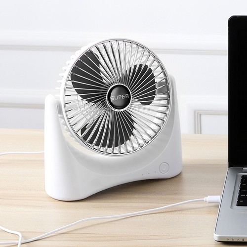 Rechargeable Mini Desk Fan Oscillating Quiet 3-Speed Portable Personal Cooling - Picture 14 of 36