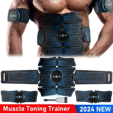 USB Tactical EMS Abdominal Muscle Toning Trainer ABS Stimulator Fitness Gym Belt