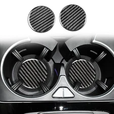 For Benz GLE W167 2019-24 Real Carbon Fiber Console Water Cup Holder Slot Cover