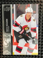 BAG9BX1 HOCKEY CARD 2021-22  NHL UPPER DECK  RARE NICK HOLDEN SENATORS