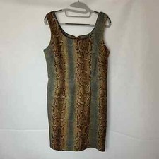 Brioche II Snake Skin Pattern Sleeveless Bodycon Dress Women's Size 12 Petite