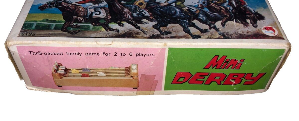READ* VTG Shinsei Battery Op Mini Derby Horse Racing Game W READ* VTG Shinsei Battery Op Mini Derby Horse Racing Game W