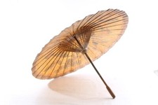 Aged Sun Umbrella Promenade Umbrella Wood Umbrella Japanese Motif Vintage