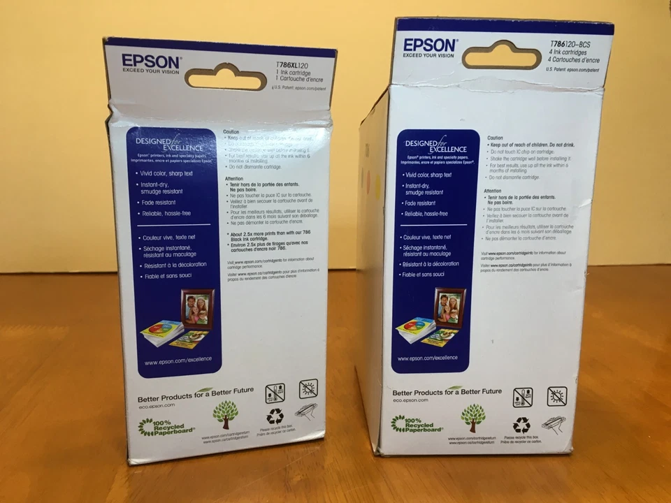 Картриджи чернильные стандартные цветные комбинированные EPSON 786XL черные и 786 упаковка срок годности 2025 2024 - Изображение 4 из 4