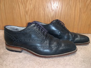 clarks navy brogues