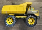 Vintage 90s Tonka Mighty Diesel Deep Well Tires Dump Truck Green Windows -Nice!!