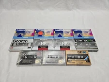 Lot Of 11 Mixed Vintage New Blank Audio Cassettes Sony Maxell Scotch TDK