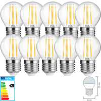 10X E27 Mini Led Filament Leuchtmittel Birne 6 Watt 640 Lumen G45 Form Warmweiß