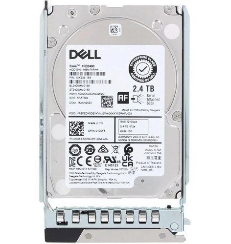 400-BEGI Dell 01D0F5 2.4TB 10K SAS-12Gbps 512e Hot Plug Hard Drive w/DXD9H Tray - 第 3/7 張圖片