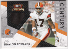 2009 Donruss Threads Century Stars Materials #3 Braylon Edwards Jersey /250 - NM