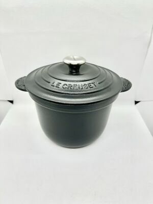 Le Creuset Rice Pot Cocotte Every 20cm 8in Matte Black 2L Without