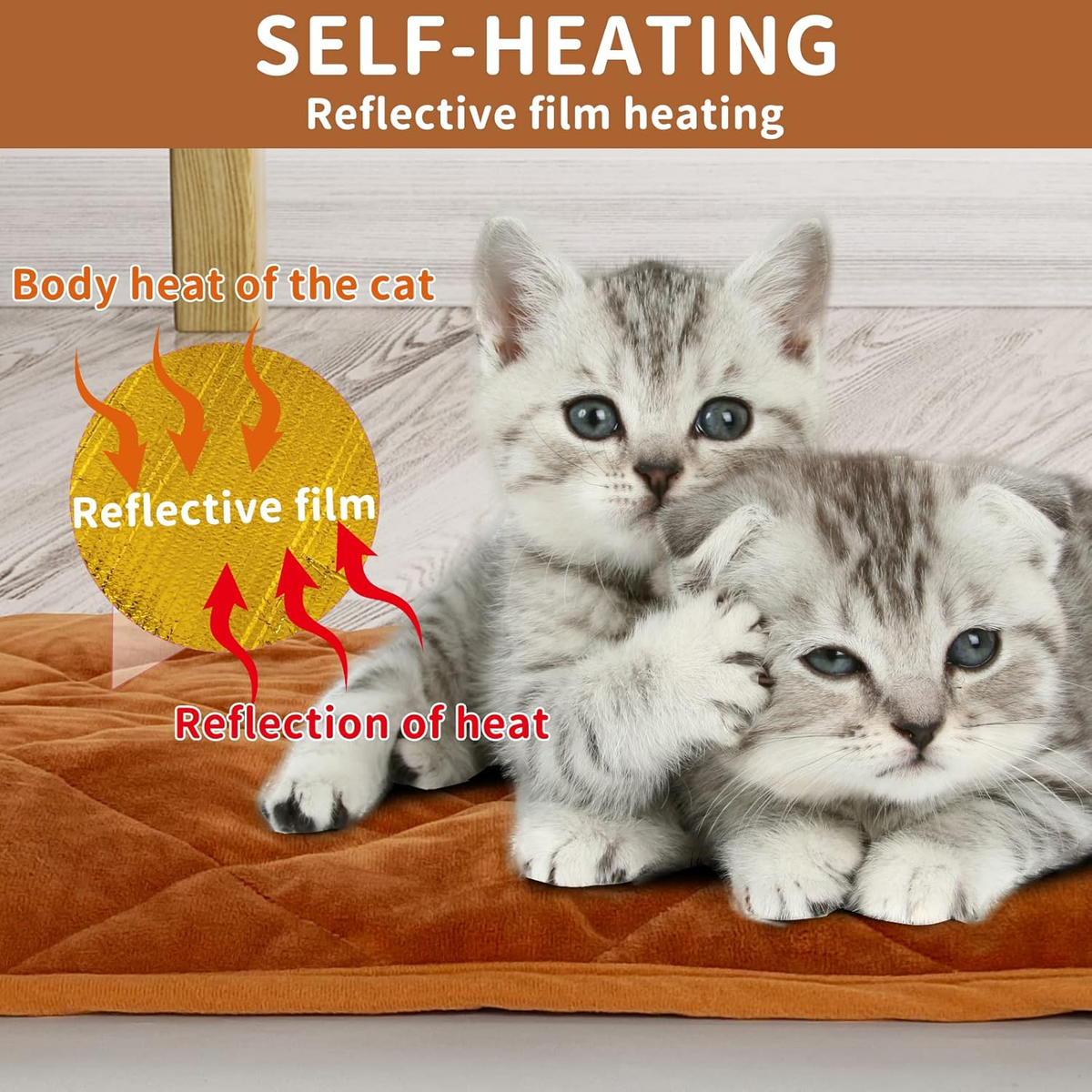 Self-heating Blanket HDLKRR Cat Bed Small Dog Bed, Self Warming