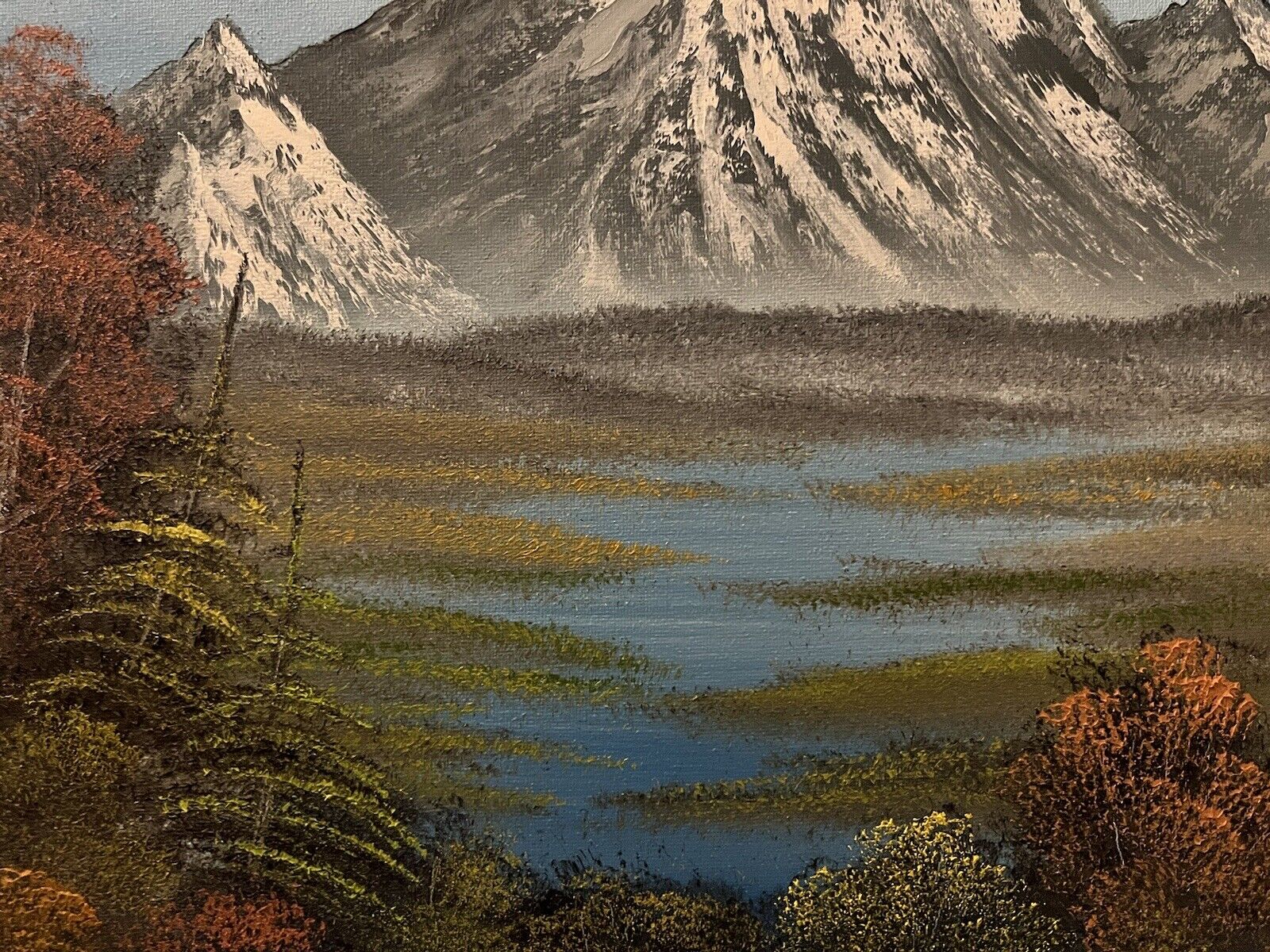 Nomoonart - Bob Ross style Mordor - Lord of the Rings oil on canvas 16”x20”  www..com/shop/NoMoonArt