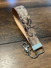 Tan Camo Keychain Wristlet