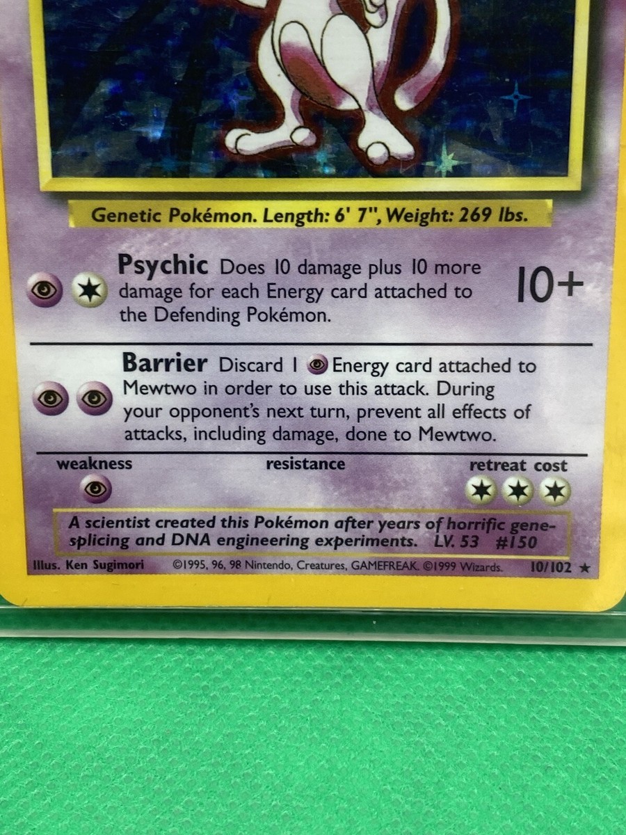 Original Mewtwo Pokémon Rare Holo Card | eBay