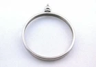 39MM OUNCE ROUND SILVER COLOR COIN HOLDER PENDANT MOUNTING FINDING CF993
