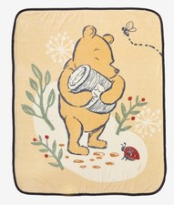 Disney Winnie the Pooh Hugging Hunny Plush Throw Blanket 50 x 60 Inches New