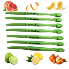 Orange Peeler Tool Set - 7 Pack Citrus Peeler for Easy Fruit Peeling, Dual-En...