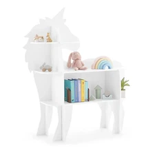 Delta Children Unicorn Shaped Bookcase, White