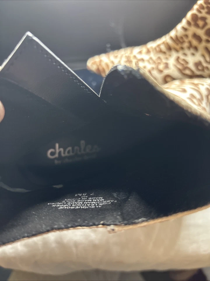 Ботинки Charles David Alburquerque цвет снежного барса икры на молнии сбоку размер 7,5 М - Изображение 3 из 4