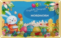 Blechschild 20X30 Cm OstergrüßE Nordhorn Ostern Gruß Deko Geschenk Metall Schild