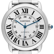 Cartier Ronde Solo XL Silver Dial Steel Mens Watch W6701011