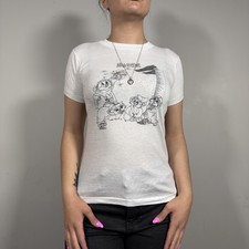 Vintage 80s Ewoks Graphic Cartoon Shirt Hanes Kids 14-16 White Star Wars Tee