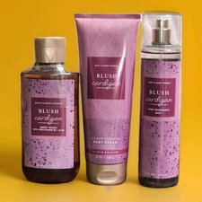 Bath & Body works Blush Cardigan 3 Piece Lot 