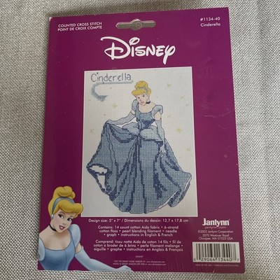 Janlynn Disney Cinderella 5''x 7'' Counted Cross Stitch Picture Kit # 1134-40 NIP