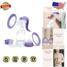 Manual Breast Pump Ergonomic BPS Free Two-Phase Pumping Comfortable Flange
