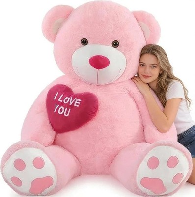 MorisMos I Love You Heart Giant Teddy Bear Stuffed Animals Multiple Colors Sizes