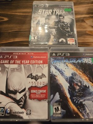 3 game ps3 bundle- Batman Arkham City GOTY, Metal gear rising, Star trek(FF)