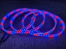 Tzvmny 4pcs 15.5 10-row Effect Led Wheel Lights Brightest Chasing Color