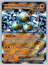 sandy shocks ex pokemon card value What Is A Worth Paradox Rift RarityDouble Rare Hit Points220 HP Ability Magnetic Absorbtion Once during your turn Sandy Shocks ex 2025 Scarlet