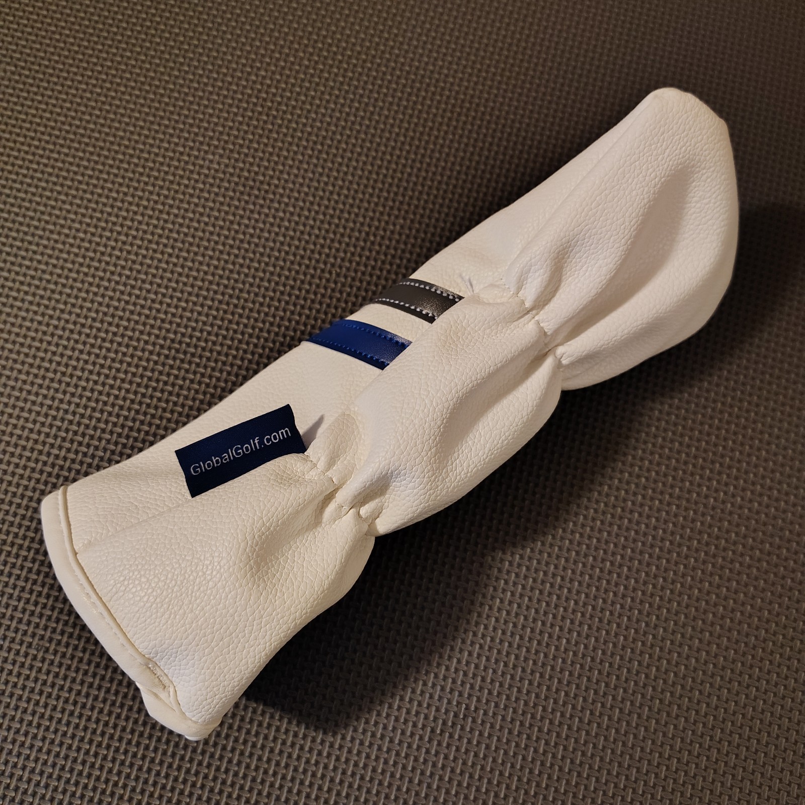 Global Golf White Stripes Hybrid Utility Head Cover / Nice Used Condition