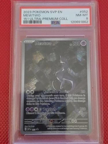 2023 Pokemon SVP English Mewtwo #052  Black Star Promo PSA 8