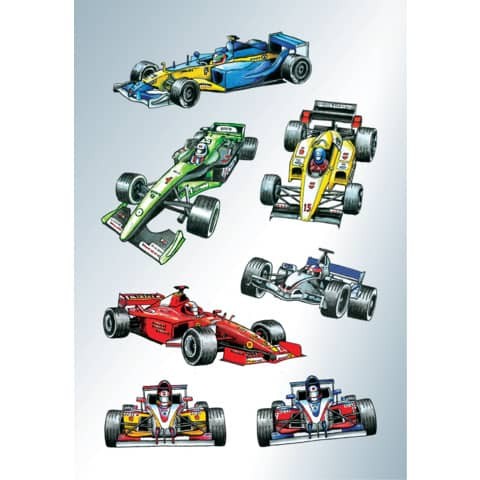 "5 Bis 60X Herma Sticker Decor \"Rennautos\" - Spare Bis Zu 57%"-image