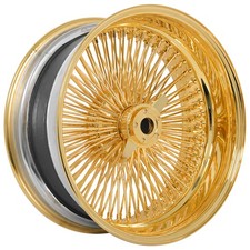 22x8 La Wire Wheels Reverse 150-spoke Straight Lace Gold Hd Ko Rims 4pcs