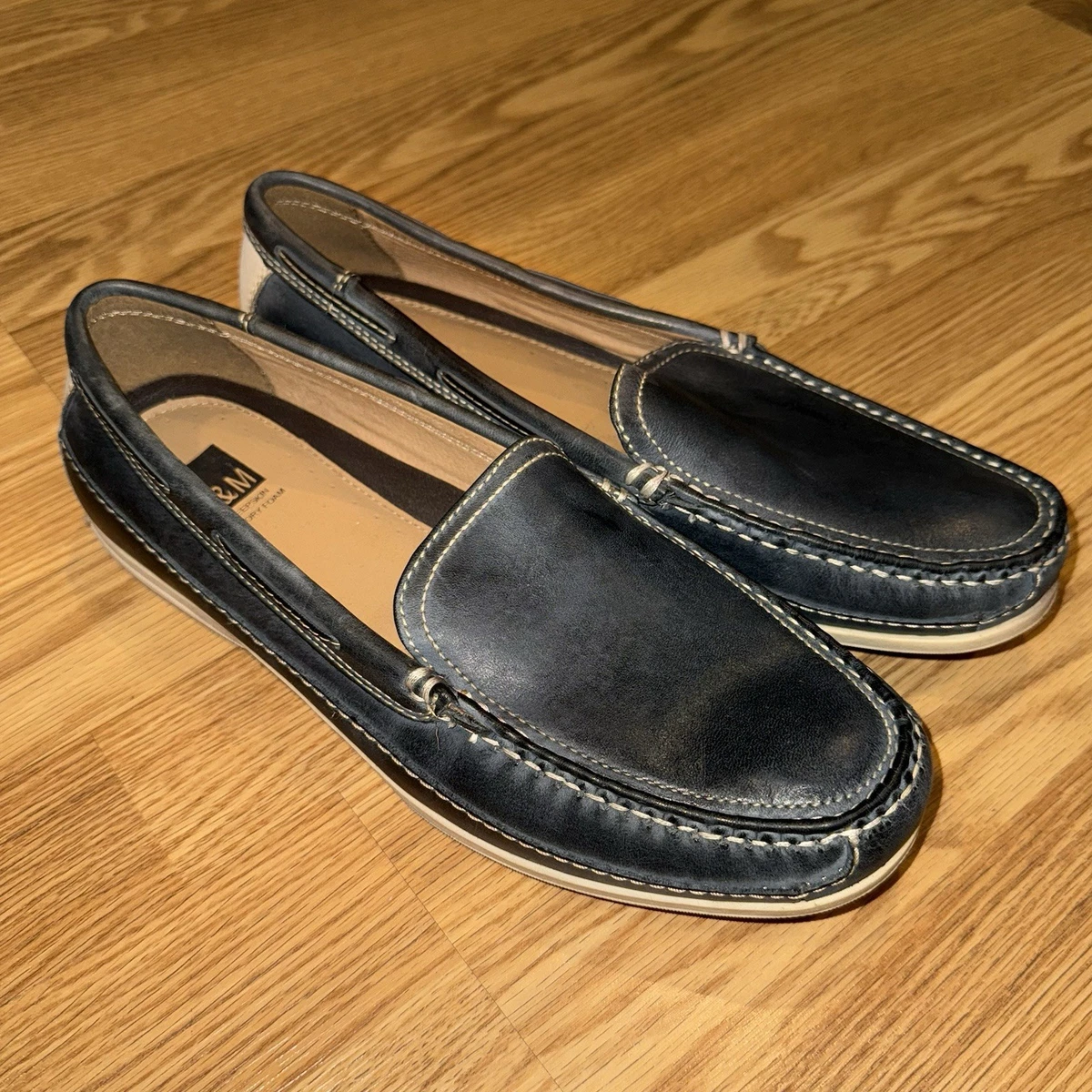 Johnston & Murphy レザー デッキシューズ 濃紺 00000000_zi_831b9651-d93d-4761