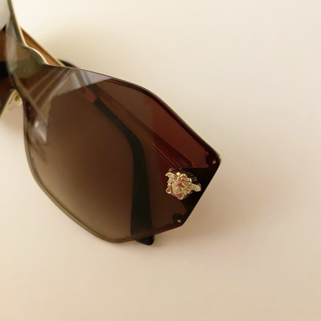 VERSACE | Shield SunglassesGold-Brown Gradient Wo… - image 8