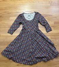 Effie's Heart  Dress Coffee Size Small  Fit & Flare Colorful Tea Cup