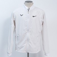 Nike Court Dri-FIT Rafa Nadal Tennis Jacket Men Large White Bull Logo DV2885-100