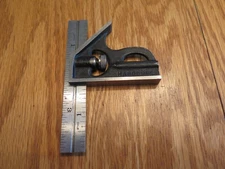 Vtg. Lufkin Hardened Combination Square  4" Rule No. 2504 Made In USA Machinist