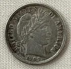 1909-S Barber Silver Dime US 10c Key Date 90% Silver 10¢