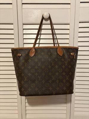 Louis Vuitton Neverfull Monogram Brown Medium Tote w/ Pouch, Shoulder Strap