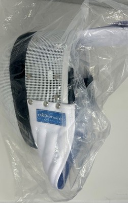 OK Fencing Full Face Fencing Mask Unisex Adults, White & Black, Size XS