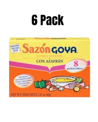 Goya Sazon Con Azafran Pack Of 6