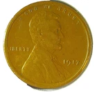 WORLD COIN SALE--1917 UNITED STATES ONE CENT WHEATBACK BRONZE COIN KM# A132