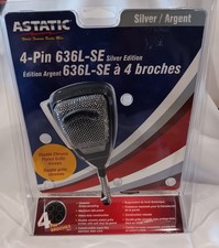 ASTATIC 636L-SE Silver Edition CB Ham Radio Microphone 4 Pin Mic